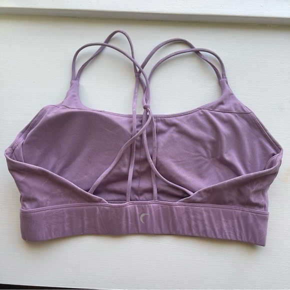 Zyia Active Light Lilac Floral Double Strap Sports Bra Size Large - Picture 2 of 5